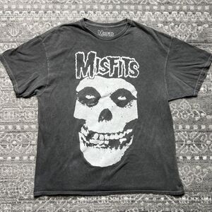 Misfits Music Big Skull Black Band T Shirt Punk Goth Mens Large